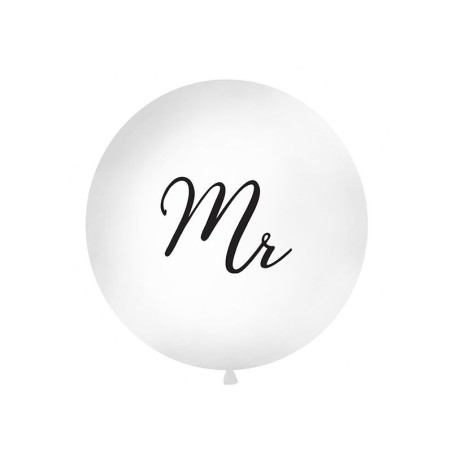 Globo boda gigante 1 metro Mr blanco y negro 5902230733466 OLN12D 008