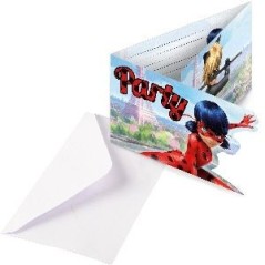 Invitaciones de cumpleanos Ladybug 8 uds 13051794217 9902880