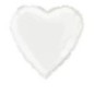Globo de corazon blanco 45 cm