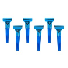 Matasuegras azul metalico 6 uds 5902230785335 G6 001