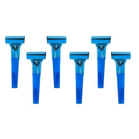 Matasuegras azul metalico 6 uds 5902230785335 G6 001