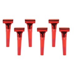 Matasuegras rojo metalico 6 uds 5902230785359 G6 007