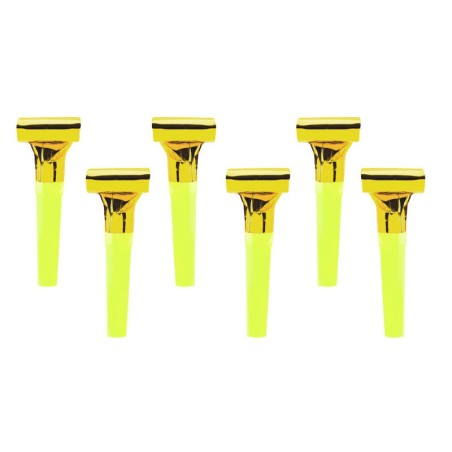 Matasuegras oro metalico 6 uds 5902230785380 G6 019
