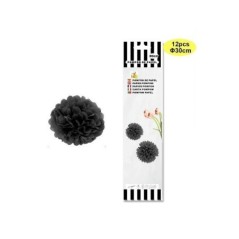 Pom pom papel negro 30 cm 8800884035158 403515