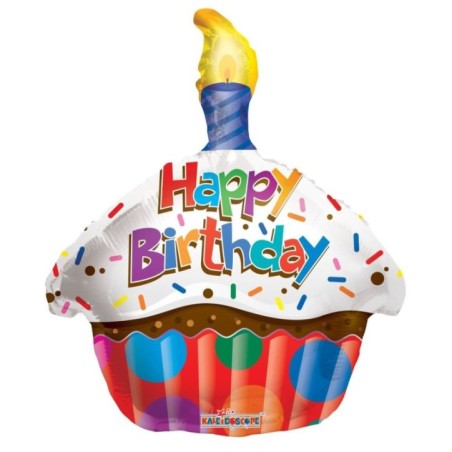 Globo feliz cumpleanos caupcake 45 cm foil helio o aire 681070196277 19472 18