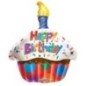Globo feliz cumpleaños caupcake 45 cm foil helio o aire