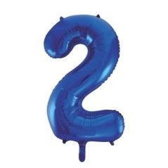 Globo numero 2 azul foil 86 cm foil helio o aire 5712735007173 8831