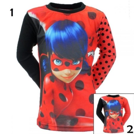 Camiseta ladybug manga larga para niña tallas ROJO 4 AÑOS