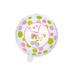 Globo carrito bebe rosa 45 cm 8435127134390 13439