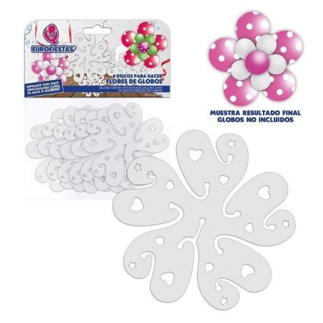 Discos para hacer flores de globos 6 uds 8435127145082 14508
