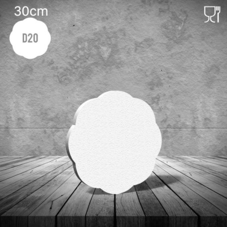 Flor blanca 30x30x4 cm corcho 8435789311313 31131DT