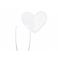 Tarjetas corazones copas 9.5 x 8cm 10 uds 5901157456250 WSZ4
