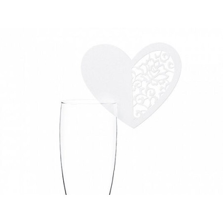 Tarjetas corazones copas 9.5 x 8cm 10 uds 5901157456250 WSZ4