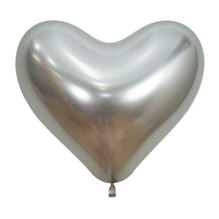 Globo corazon plata reflex 12 uds 35 cm 7703340179612 R14 C981 12