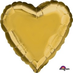 Globo corazon oro 45 cm helio o aire 8433584595419 1058501