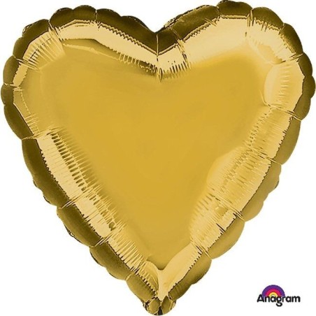 Globo corazon oro 45 cm helio o aire 8433584595419 1058501