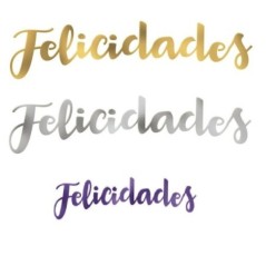 Letrero felicidades colores surtidos 8422935250084 25008