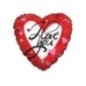 Globo corazon rojo san valentin I love you 46 cm