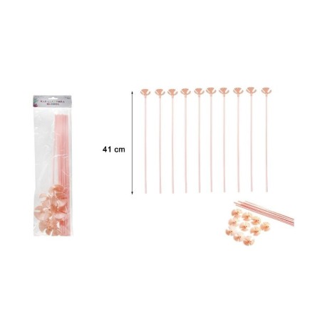 Varillas para globos oro rosa 10 uds de 41 cm 8800858706114 870611AI