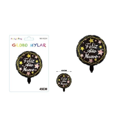 Globo feliz ano nuevo 45 cm para helio o aire 8800858722749 872274AI