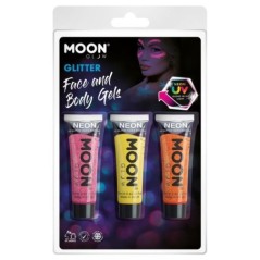 Purpurina en gel fina neon rosa naranja y amarillo 5056135639108 M39108
