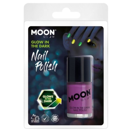 Laca de unas morada neon en la oscuridad glow 5056135642078 M42078