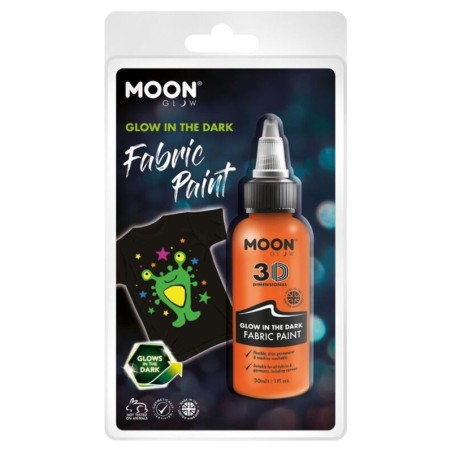 Pintura de tela naranja neon brilla en la oscuridad glow 5056135642528 M42528