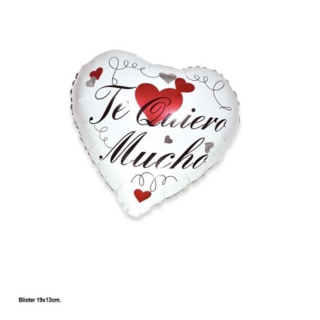 Globo corazon blanco te quiero mucho 45 cm 8435127172231 17223