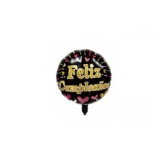Globo feliz cumpleanos negro 45 cm 8800858723500 872350AI