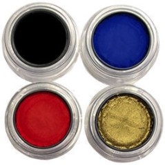 Paleta de acuacolor grimas negro azul rojo y oro 8717277482287 WERLETTEHE