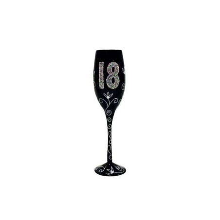 Copa Champan negra para cumpleanos en cristal 4029811360963 750036 18