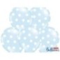 Globo azul bebe lunares blancos 30 cm 6 uds
