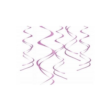 Colgantes espirales rosa 5 uds de 60 cm 5902230000000 SD20 081