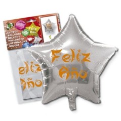 Globo feliz ano plata y azul 46 cm 8429412054715 5471