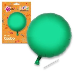 Globo redondo verde de 46 cm helio o aire 8424345684343 68434