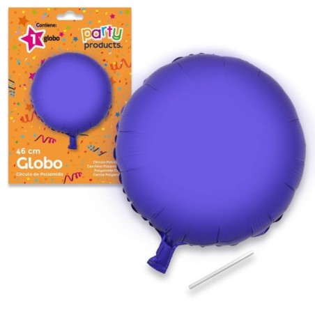 Globo redondo lila de 46 cm helio o aire 8424345684350 68435