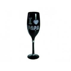 Copa de champan dia del padre con glitter plata 4029811325849 750016