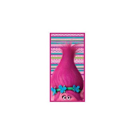 Toalla trolls rosa poppi 70 x 140 100% algodón