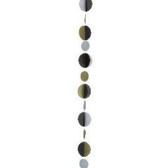 Cinta para decoraciones de globos oro plata negro circulos 13051792244 9902829
