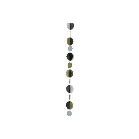 Cinta para decoraciones de globos oro plata negro circulos 13051792244 9902829