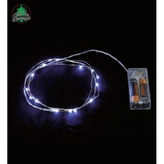 Guirnalda de luz led blanca 2 metros 20 leds globos a pilas 8412672220549 22054