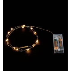Guirnalda de luz led blanca 2 metros 20 leds globos a pilas 8412672220556 22055