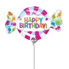 Globo caramelo cumpleanos rosa mini 35 cm 26635326223 3262202