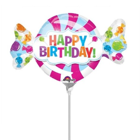 Globo caramelo cumpleanos rosa mini 35 cm 26635326223 3262202