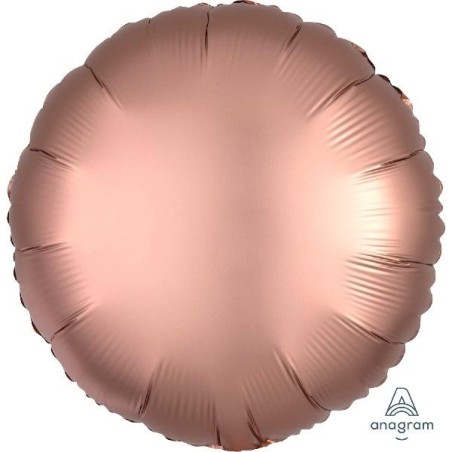 Globo rosa dorado satin redondo 45 cm helio o aire 18" 26635368247 3682401