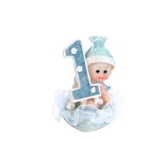 Figura nino primer cumpleanos azul 7 cm 5901157439208 DF10C
