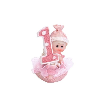 Figura nina primer cumpleanos azul 7 cm 5901157439215 DF10D