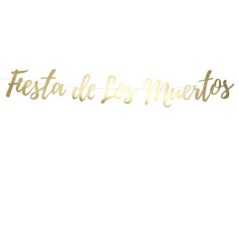 Letrero guirnalda Fiesta dia de los muertos 160x22 cm 5902230785267 L50 019M