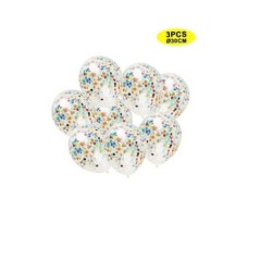 Globos transparentes con confeti Multicolor 3 uds 30 cm 8800884011701 401171