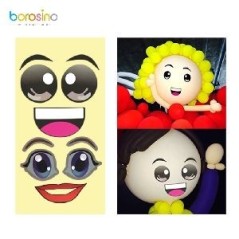Pegatinas Maxi Para Globos Cara Hombre Y Mujer B602F
